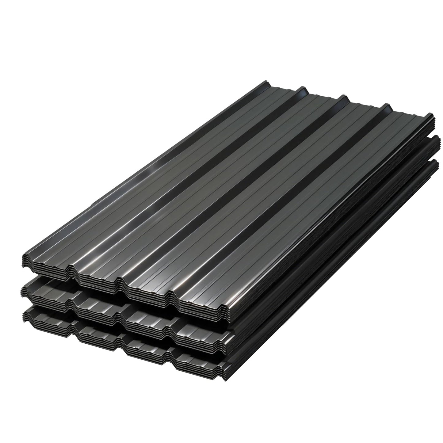 ZUROCK 62"x36" Corrugated Metal Roof Panels, Extra-Wide & 50% Wider, 30% Thicker Galvanized Steel with Anti-Rust Coating, Waterproof for Shed, Garage, Warehouse, Patio, Includes Screws, 8-Pcs Gray