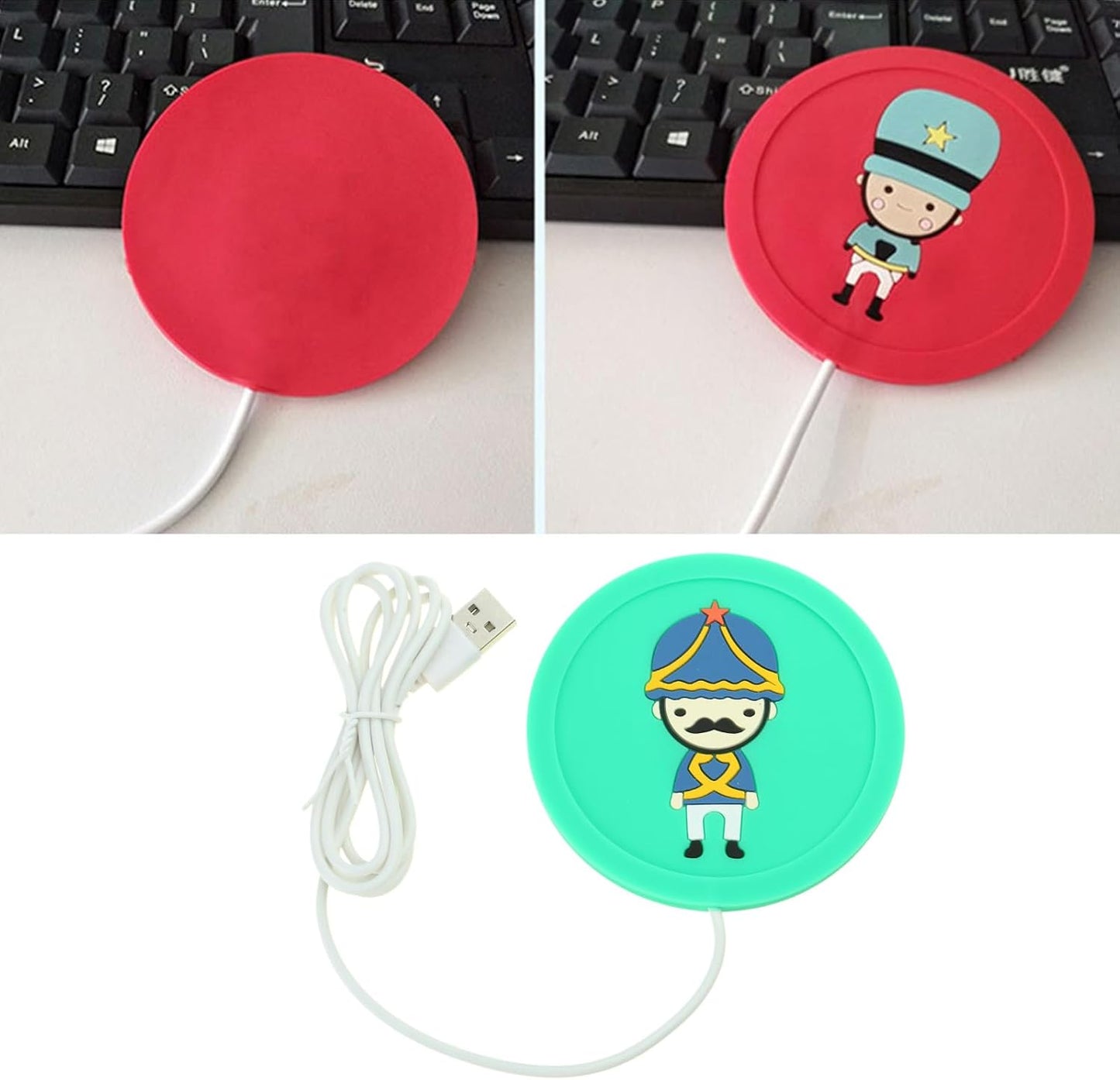 Generic Cartoon USB Coffee Warmer Cup Pad Resin Bubble Remover Mold Heating Silicone Mat Heater for Resin Curing Tool
