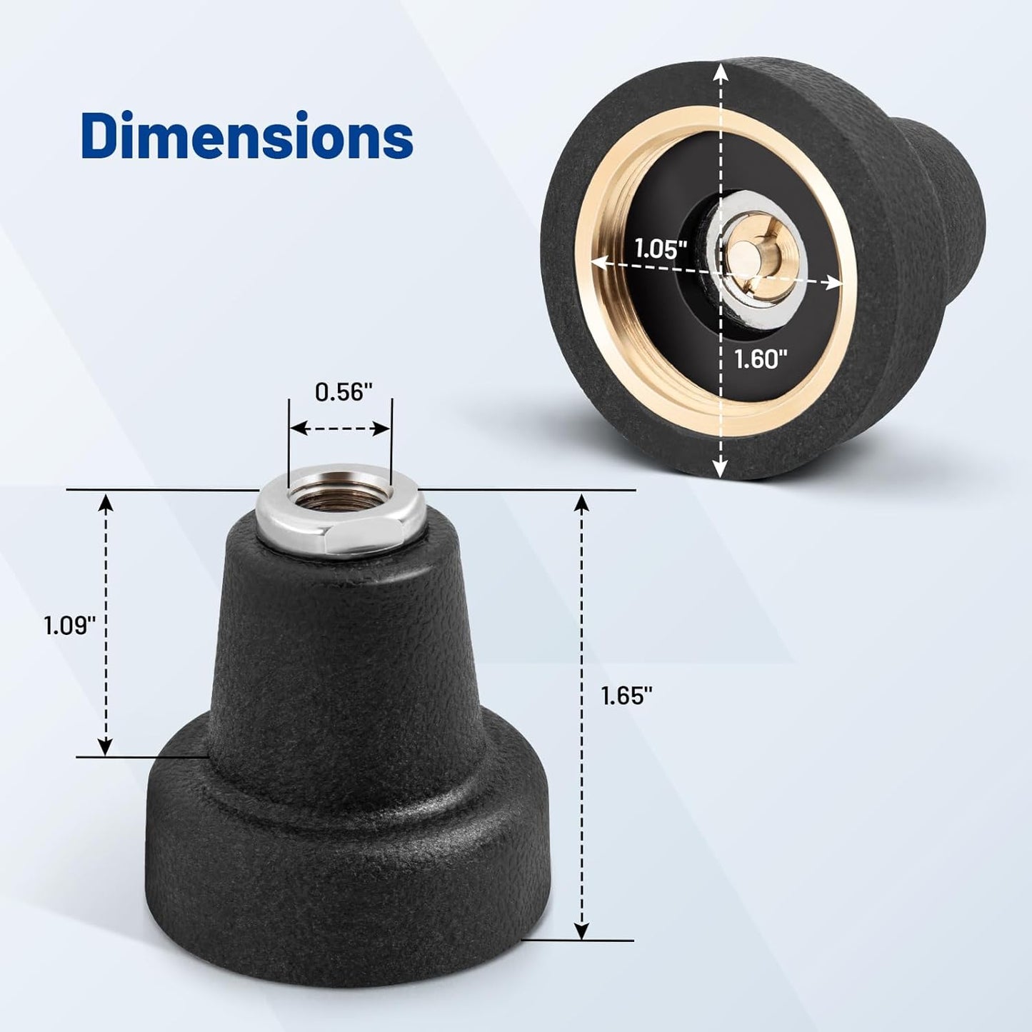 Anina 3/8 24 NMO to X Thread Adapter Antenna Mount for CB Ham Two Way Amateur Radio Antenna Brass Center Contact Low