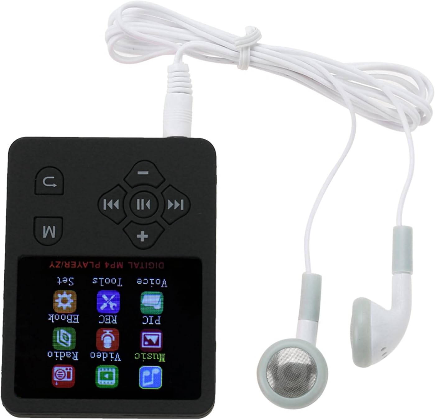 Zopsc MP4 1.8 Inch MP3 32GB Portable Player, Color Video Display, HiFi Player with Headphone Cable, Supports Up to Card