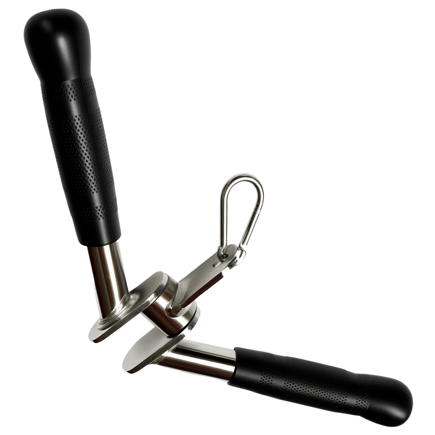 qibylift Barbell Multi-Exerciser Cable Attachment For Cable Machines, Lat Pull Down Bar Cable Machine Attachments, Tricep Press Down Bar, Revolving Straight Curl Pulldown Bar with Rotating & Rubber Handle Grips (V Bar)