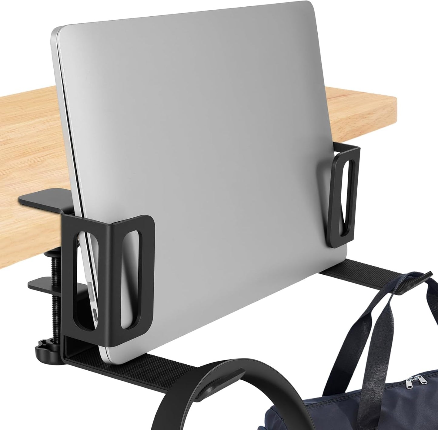 WHQLANG Laptops,Tablets,Keyboards,Backpack Desk Side Laptop Holder, Vertical Desk Side Storage Laptop Holder