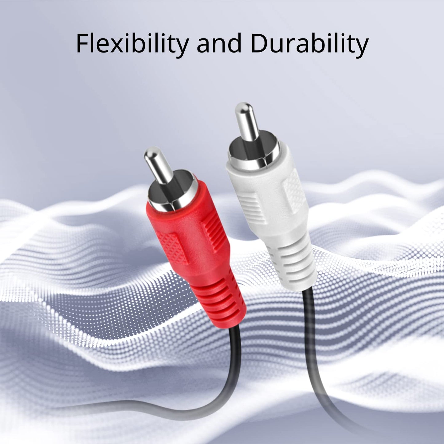 TNP Products (10 2 TNP RCA to RCA Audio Cable FT) - RCA Male to Male Red and White Audio Cable - RCA Cables Car Audio