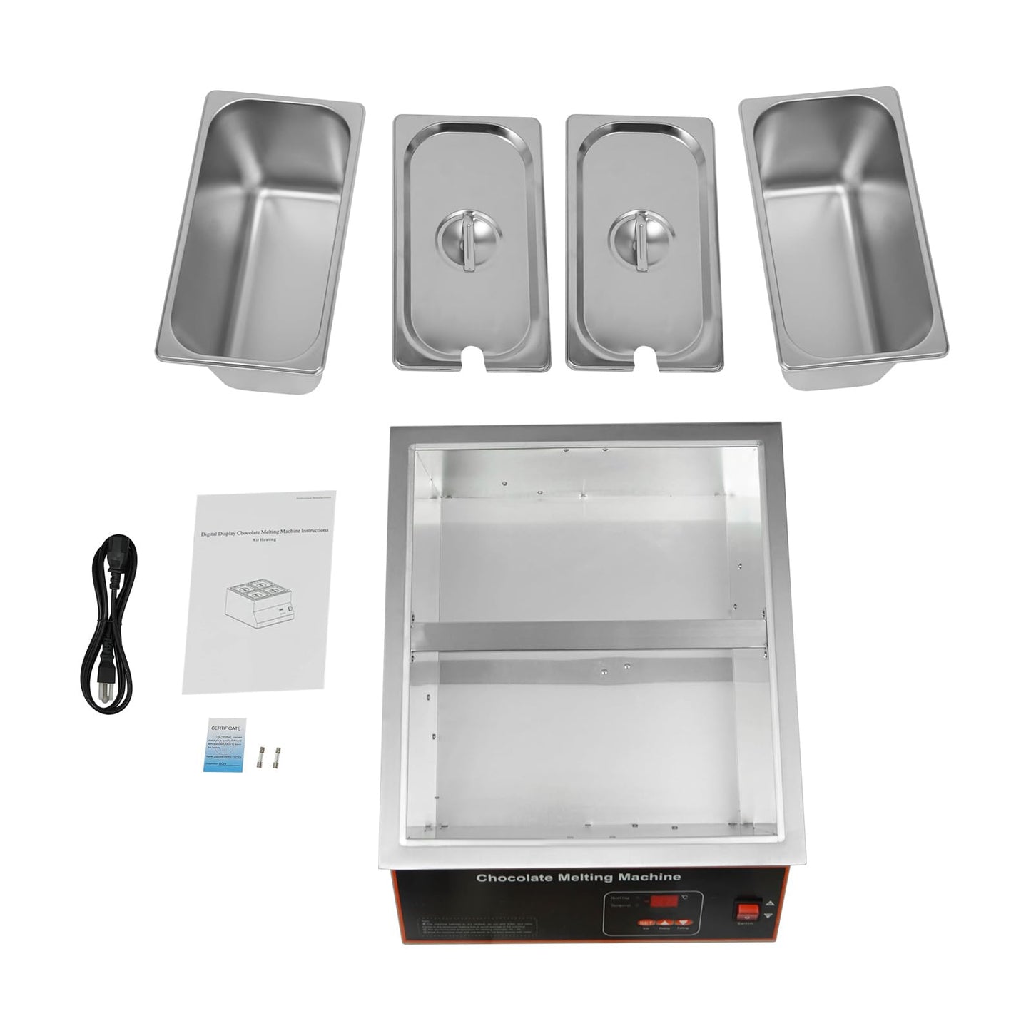 Chocolate Melting Machine, 500W Electric Chocolate Melter, 26.46 Lbs Capacity Chocolate-melting Pot with Adjustable Temperature for Hotels Restaurants BakeriesCoffee Shops