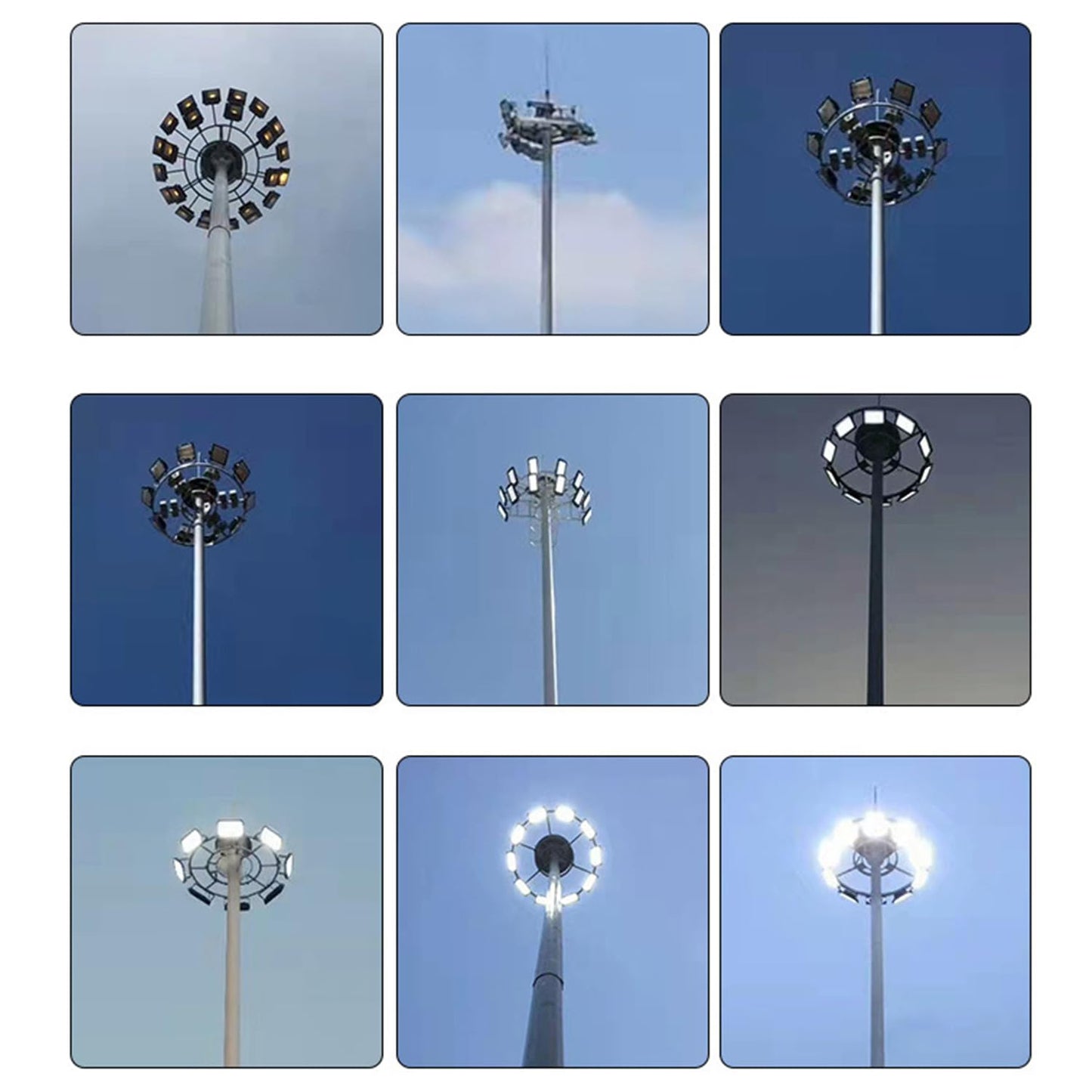 BIRITALO 240W LED Stadium Flood Lights Outdoor 36000LM Super Bright Yoke Wall Mount Parking Lot floodlights 5000K 100V-277V Commercial IP65 Waterproof 240 Watt Shoebox Barn Lamp for Arena Court