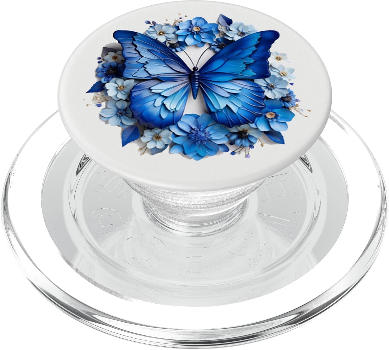 Cute Blue Butterfly Aesthetic Nature Butterflies Blue Butterflies with Flowers Floral Butterfly PopSockets PopGrip
