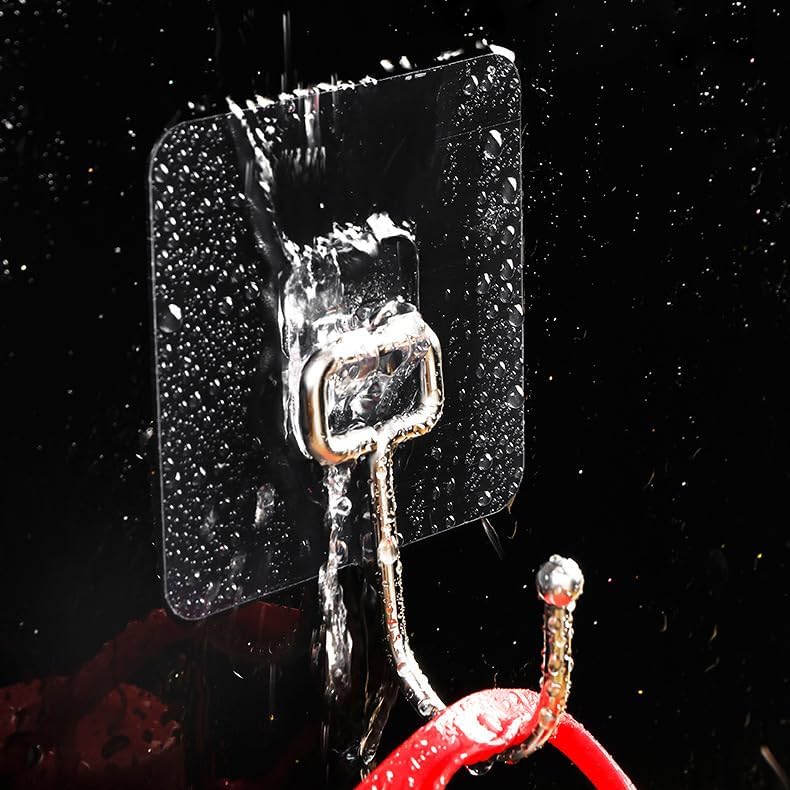 OVOV Heavy Duty Adhesive Hooks - Removable Wall Hooks for Towels, Coats, and Keys | Versatile Utility Hook