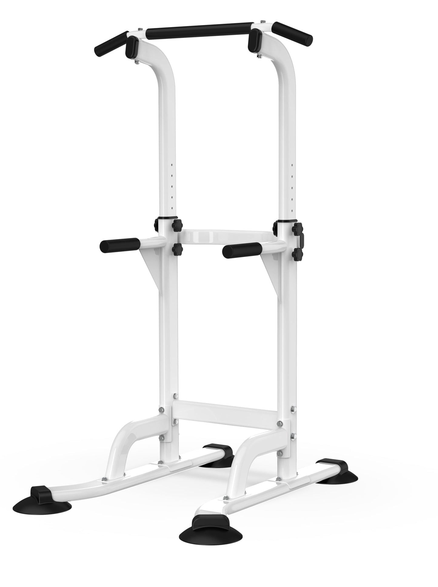 DONIUZ Power Tower Pull Up Bar and Dip Station, Multi-Function Home Gym, Strength Training Fitness Equipment, Height Adjustable(WHITE)
