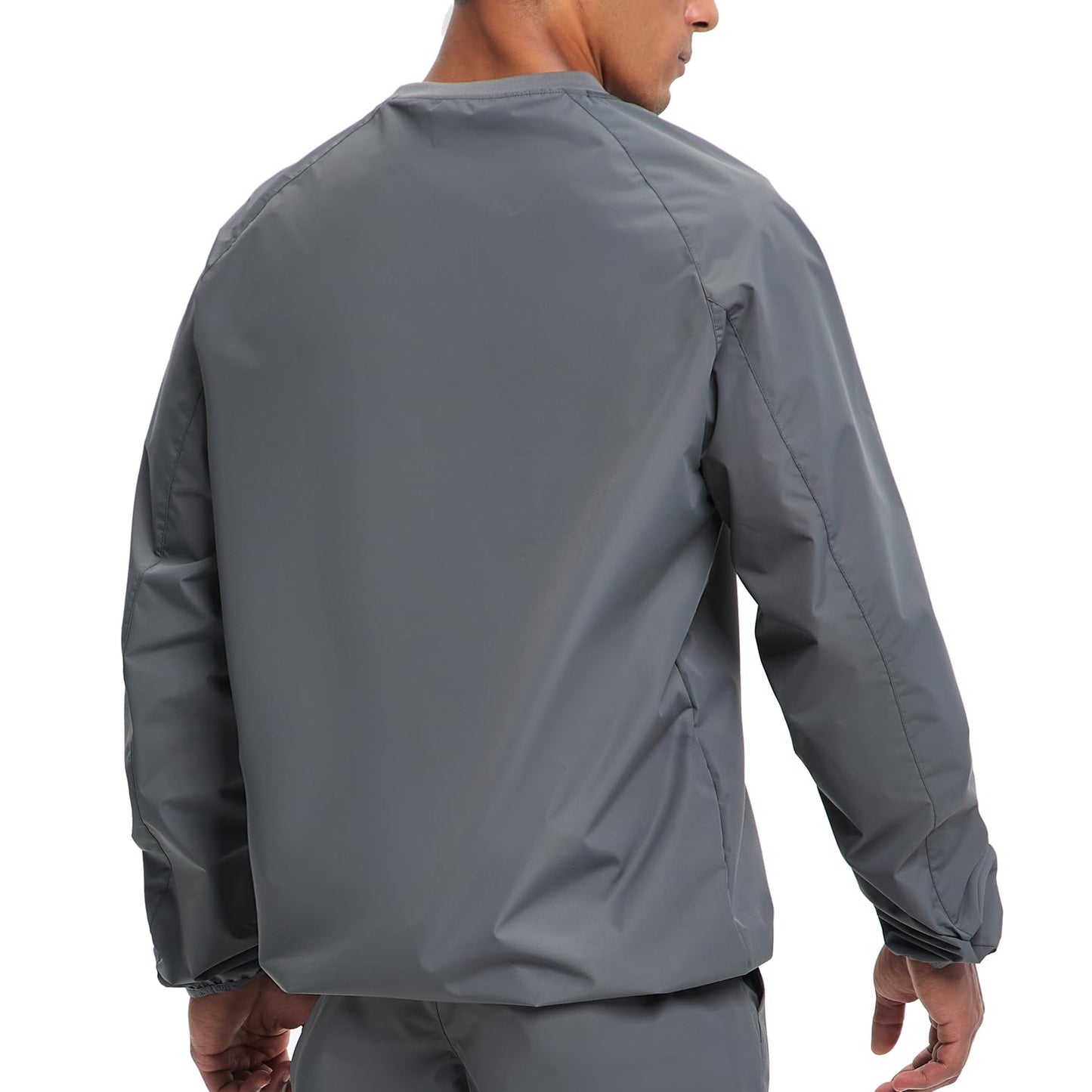 HOTSUIT Men's And Womens Sauna Suit Jacket Anti Rip Gym Workout Pullover Sauna Sweat Jacket, Grey, XL