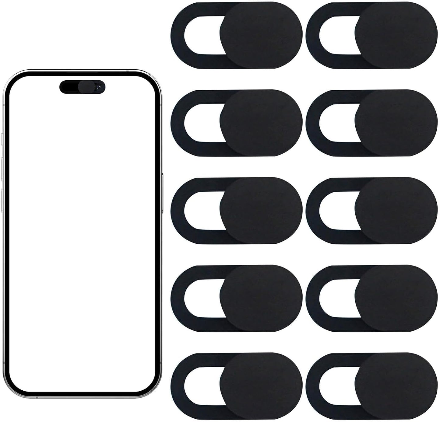 Ksheria 10Pcs Webcam Cover Slide, Thin Web Camera Covers, Laptop Camera Cover Slide, Computer Camera Cover, Camera