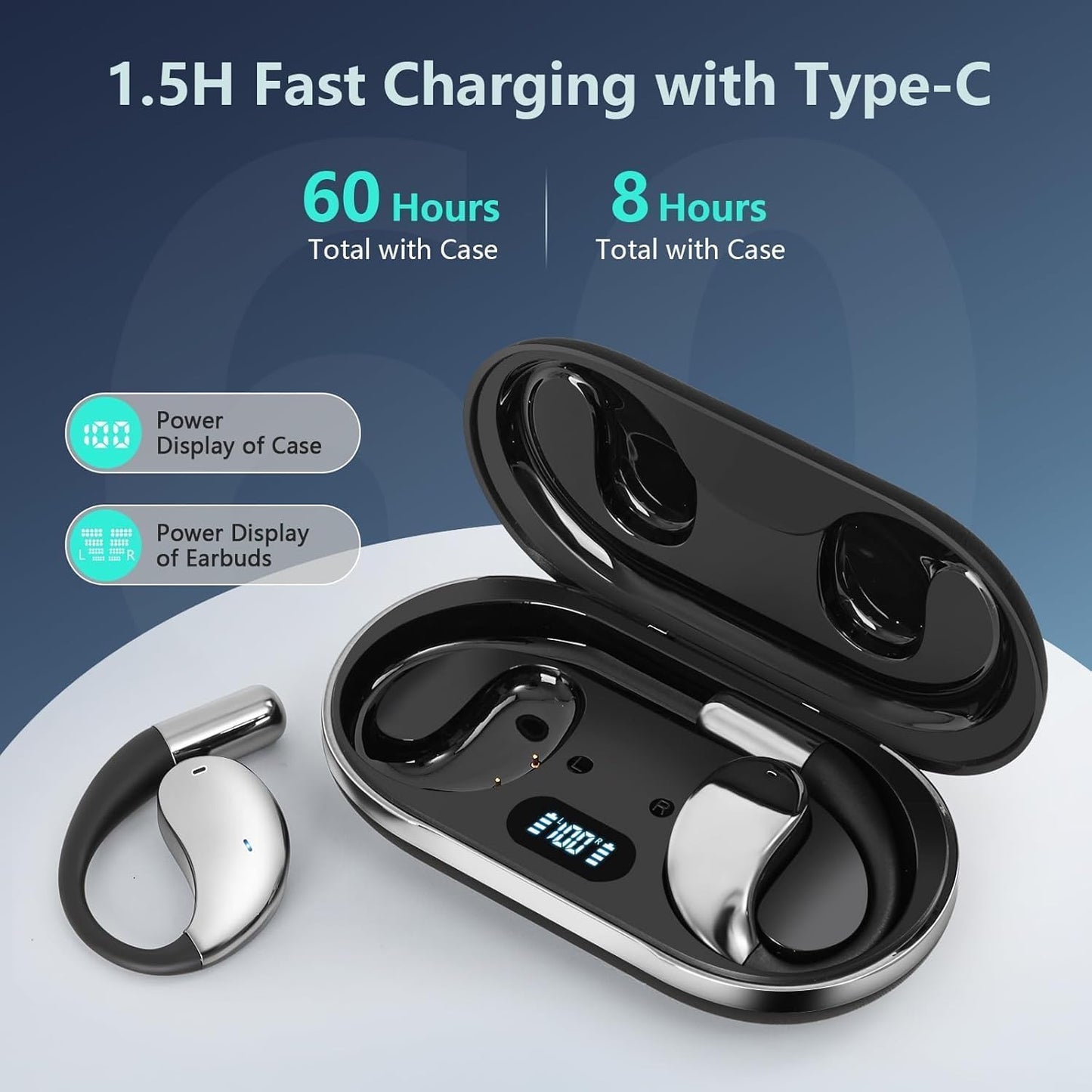 ZIDOXING 164 80H AI Translation Earbuds Real Time Languages Playtime Translator Ear Buds Audifonos Traductores Ingls
