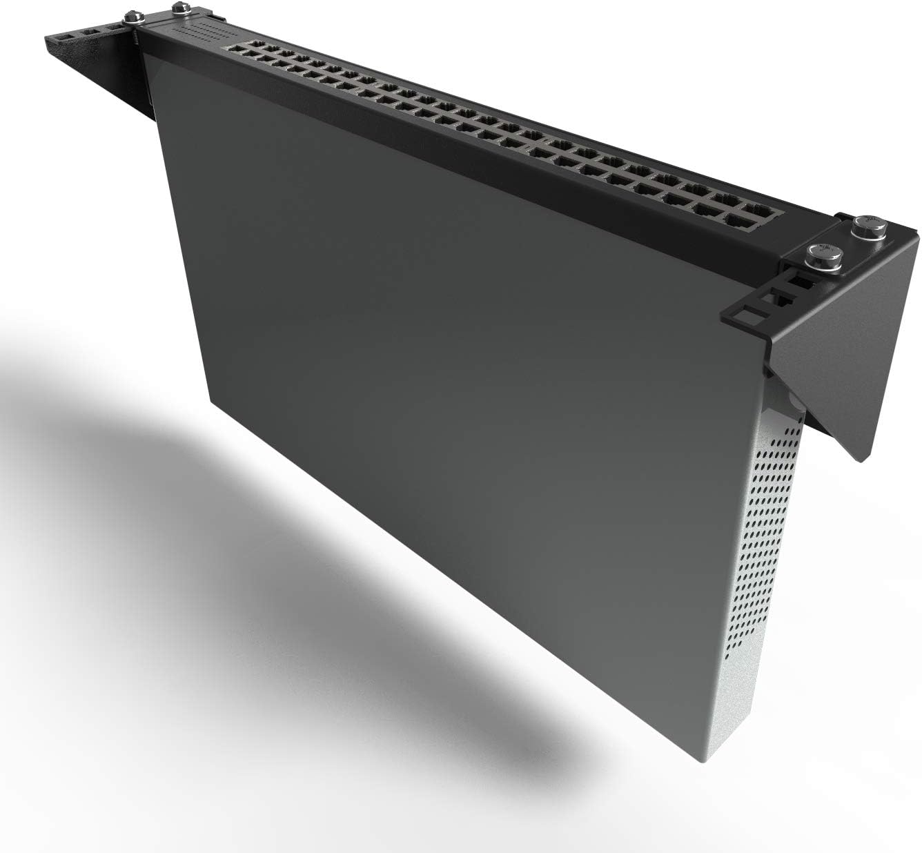 Mofangtech 3U 19" (1) JINGCHENGMEI Vertical Wall Mount Patch Panel Bracket -Steel Networking Euipment Rack for Network
