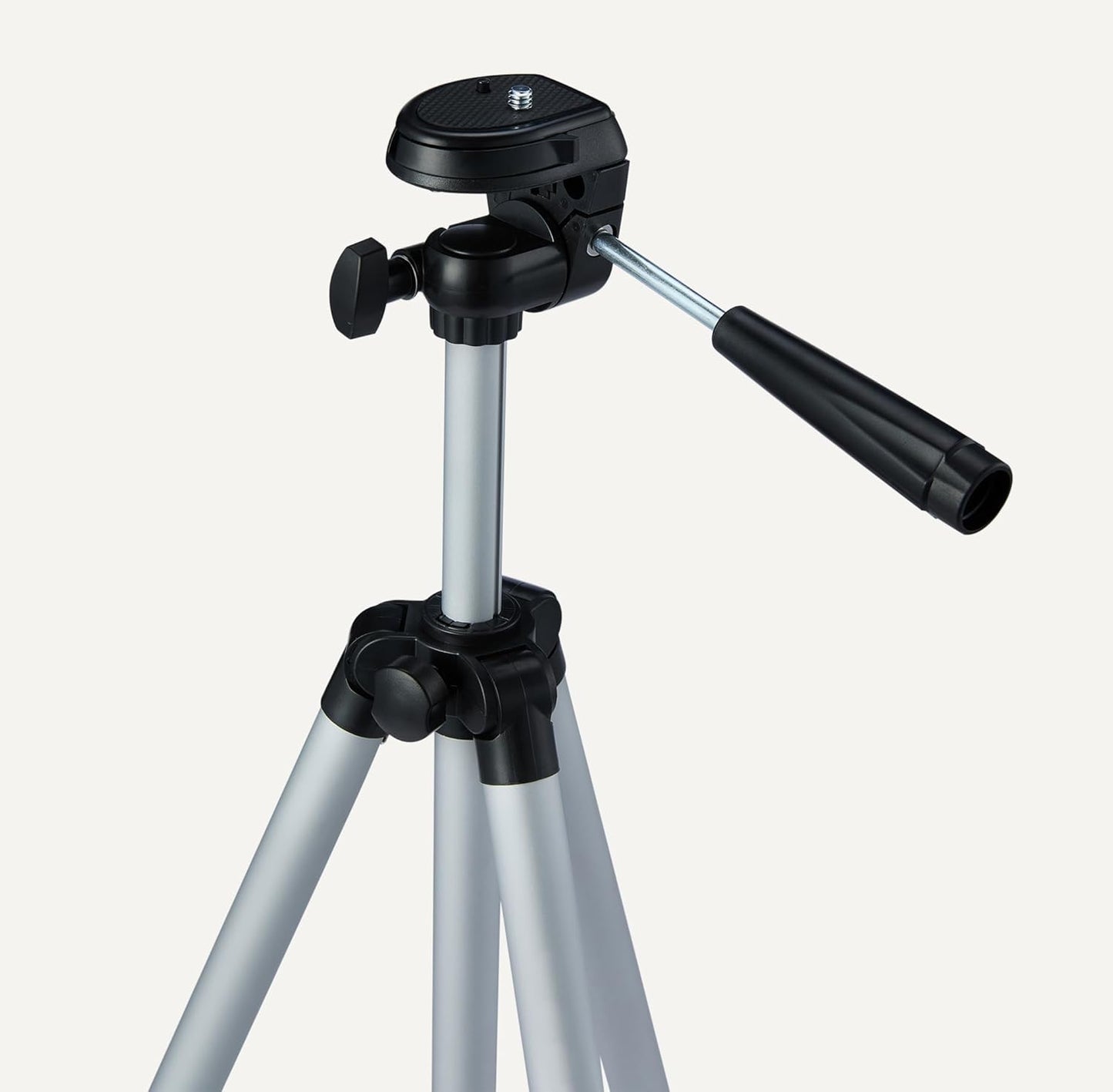 Amazon Basics 50" 360-Degree Lightweight Tripod for Camera and Phone with Travel Bag, Remote Control, Height