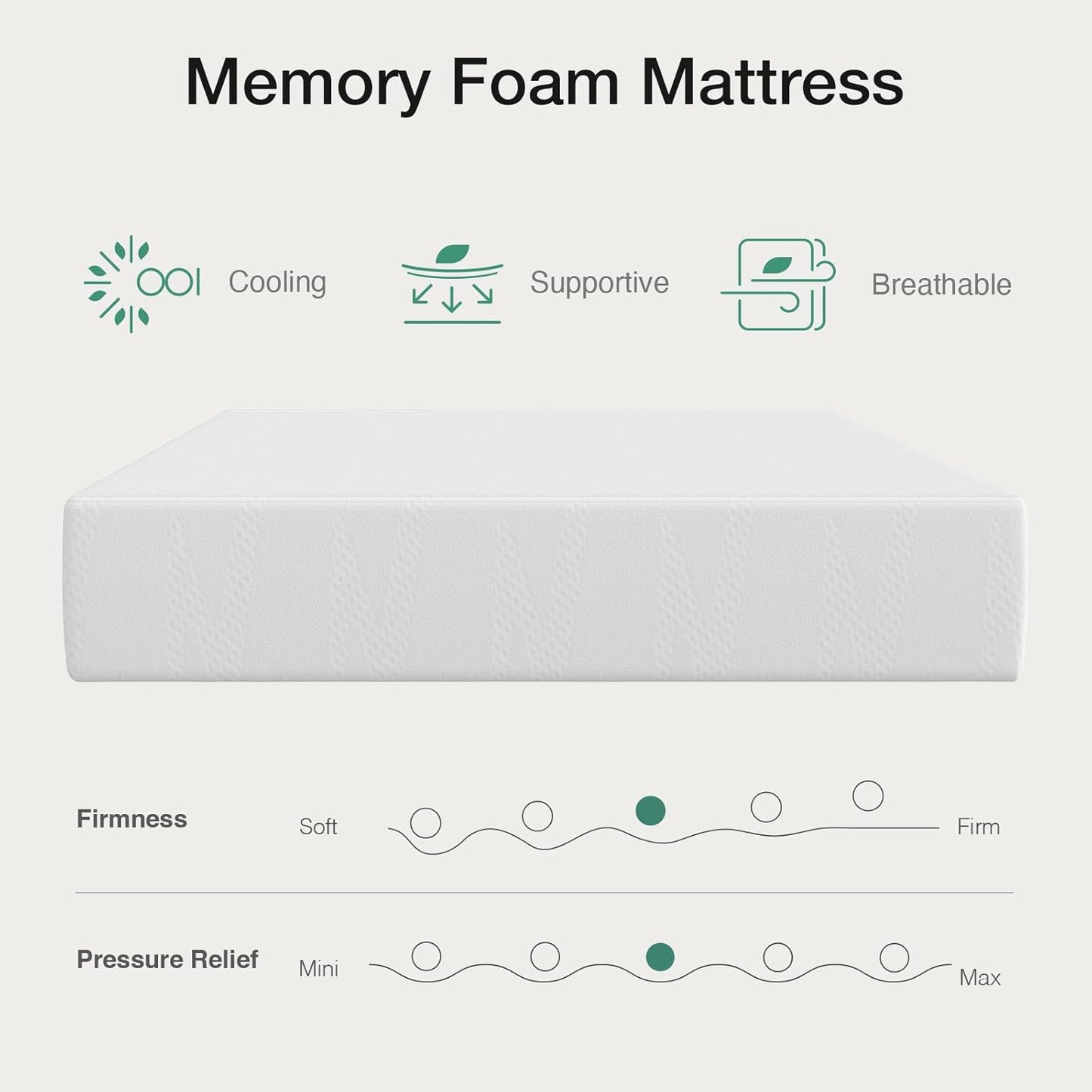 Novilla Twin XL Mattress - 12-Inch Gel Memory Foam for Cooling Comfort & Pressure Relief | CertiPUR-US Certified