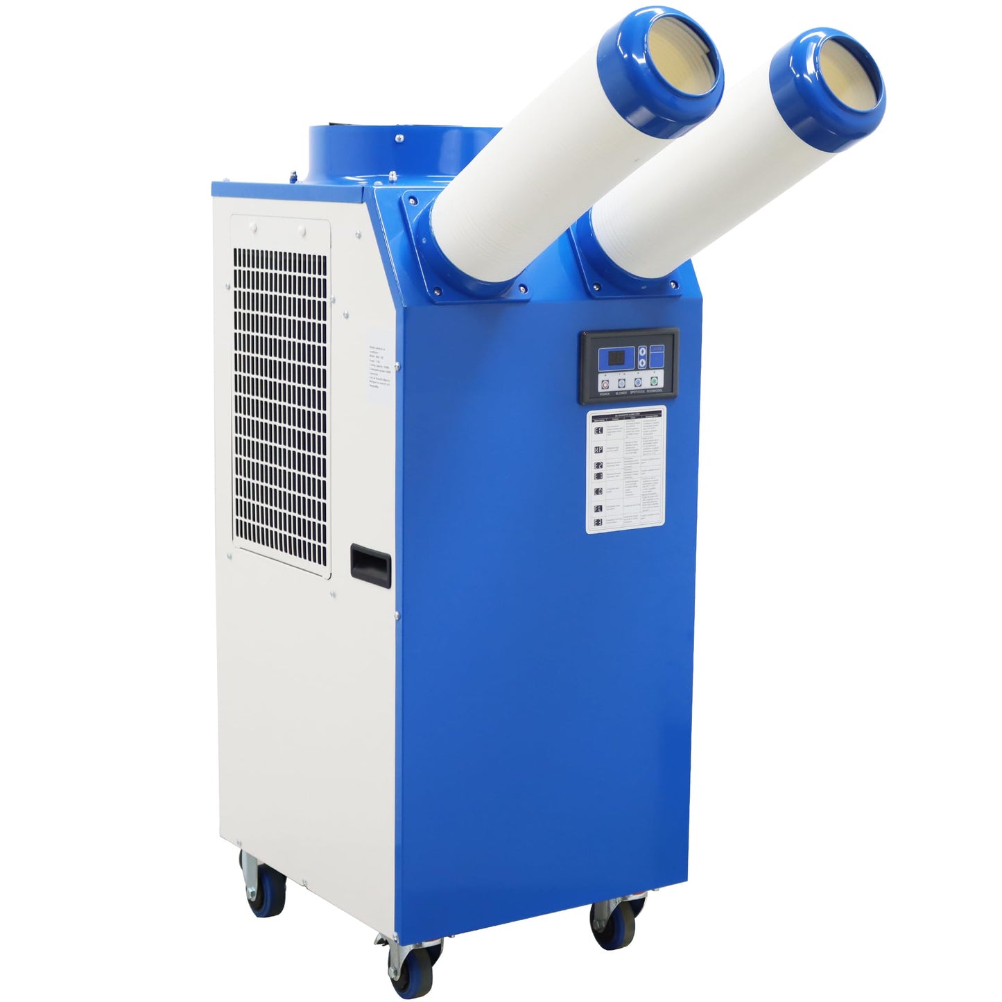 HQHAOTWU Industrial Air Conditioner Outdoor Indoor Spot Mobile Air Cooler 580m³/h Commercial Aircon with Two Outlet Tubes 110V