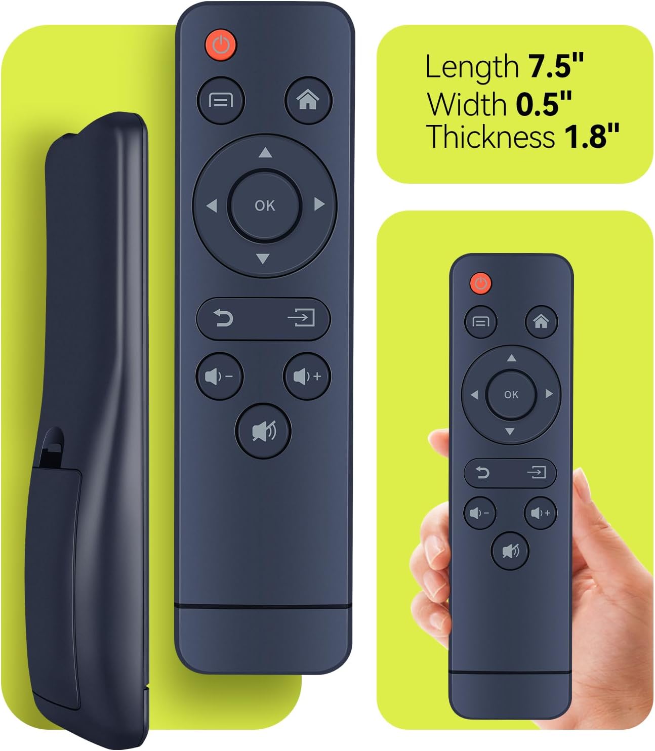 RYQIF GC666 P1, R7 R7A 1080P YG300Plus Replacement Remote Control Inteded for FUDONI Outdoor Movie Projector