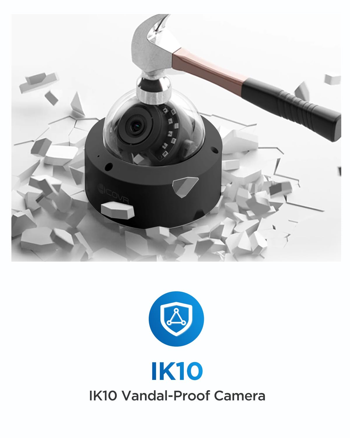 4COVR PoE 32 Channel Security Camera System AI Human Vehicle Detection, 24Pcs 5MP IK10 Vandal-Proof Dome IP Camera IP67 with Mic, 4K UHD NVR 8TB HDD, Commercial Surveillance Outdoor, LY54AB5M3224