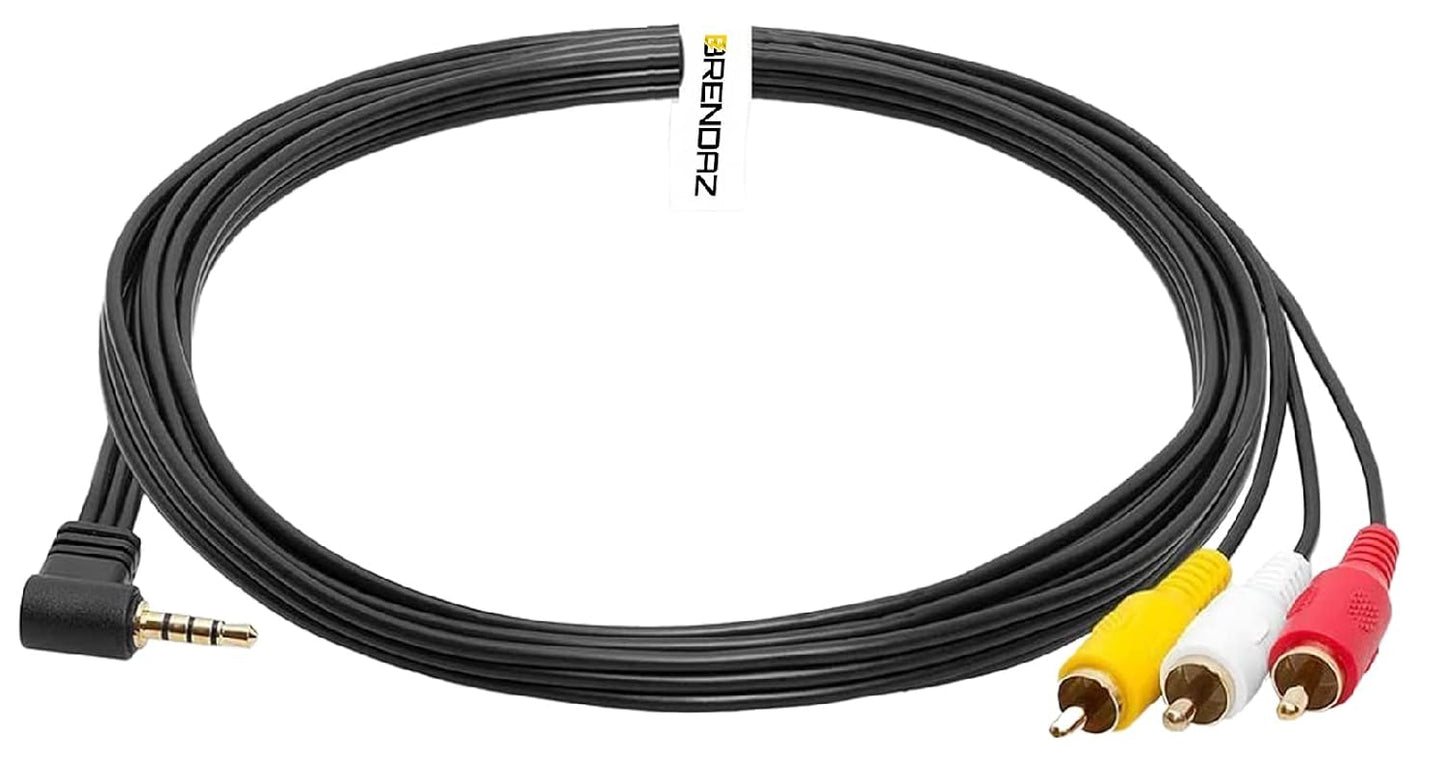 3.5mm 3 6 BRENDAZ to RCA Male Plug Extension Cord for Camcorder Audio/Video AV feet AUX Lead for Smartphones, Tablets