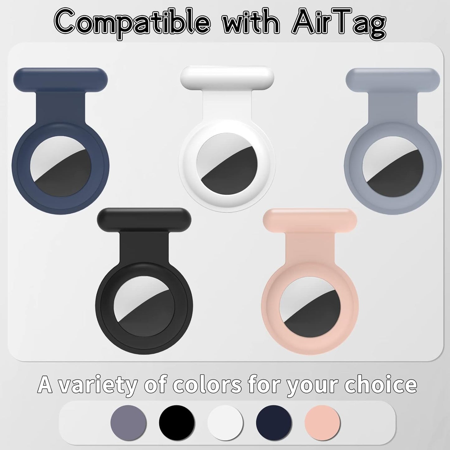 Fzemnn 2 Pack Holder Case Tracker, Silicone Hidden GPS Kid Holder with Invisible Pin, Anti Lost Case Cover
