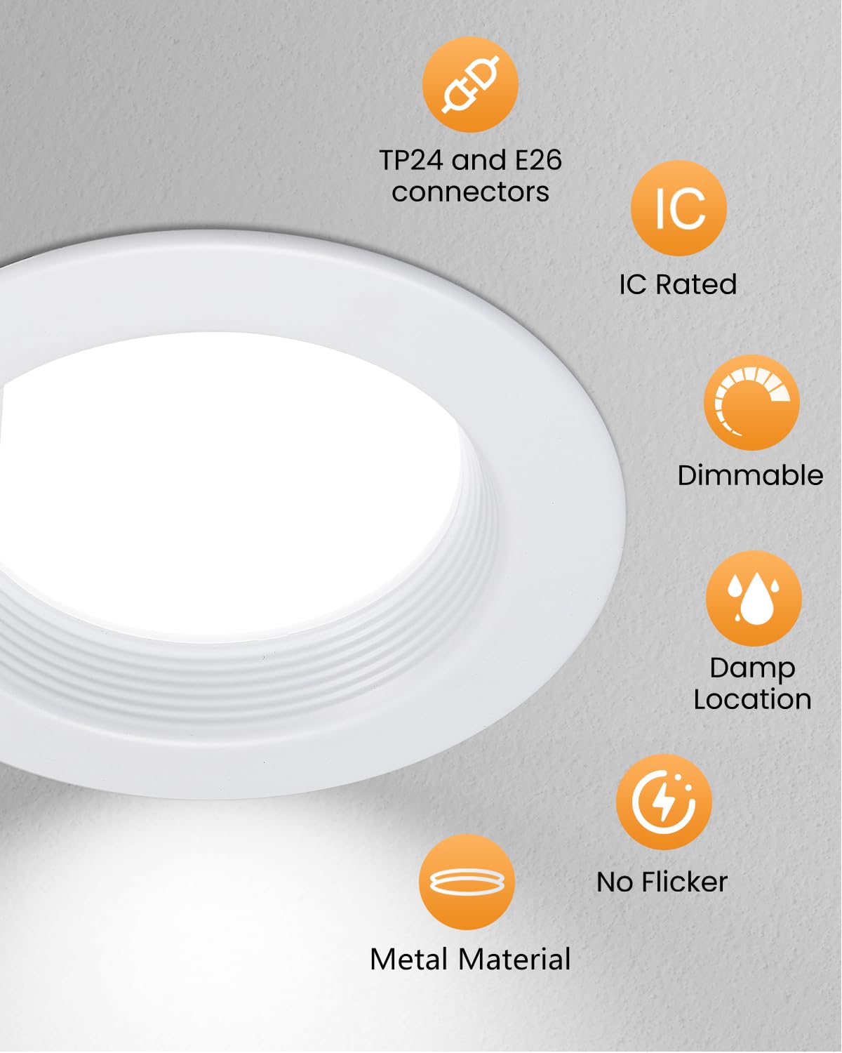 Wembanma 4-Inch LED Recessed Lights, Dimmable, Selectable CCT 2700K-6000K, 800LM, Oil-Rubbed Bronze,