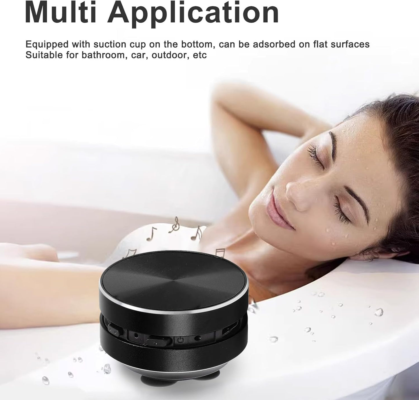 Yunseity Bluetooth Bone Conduction Speaker, Stereo Bass Sound Portable Speaker, Built in Mic Mini Music Player