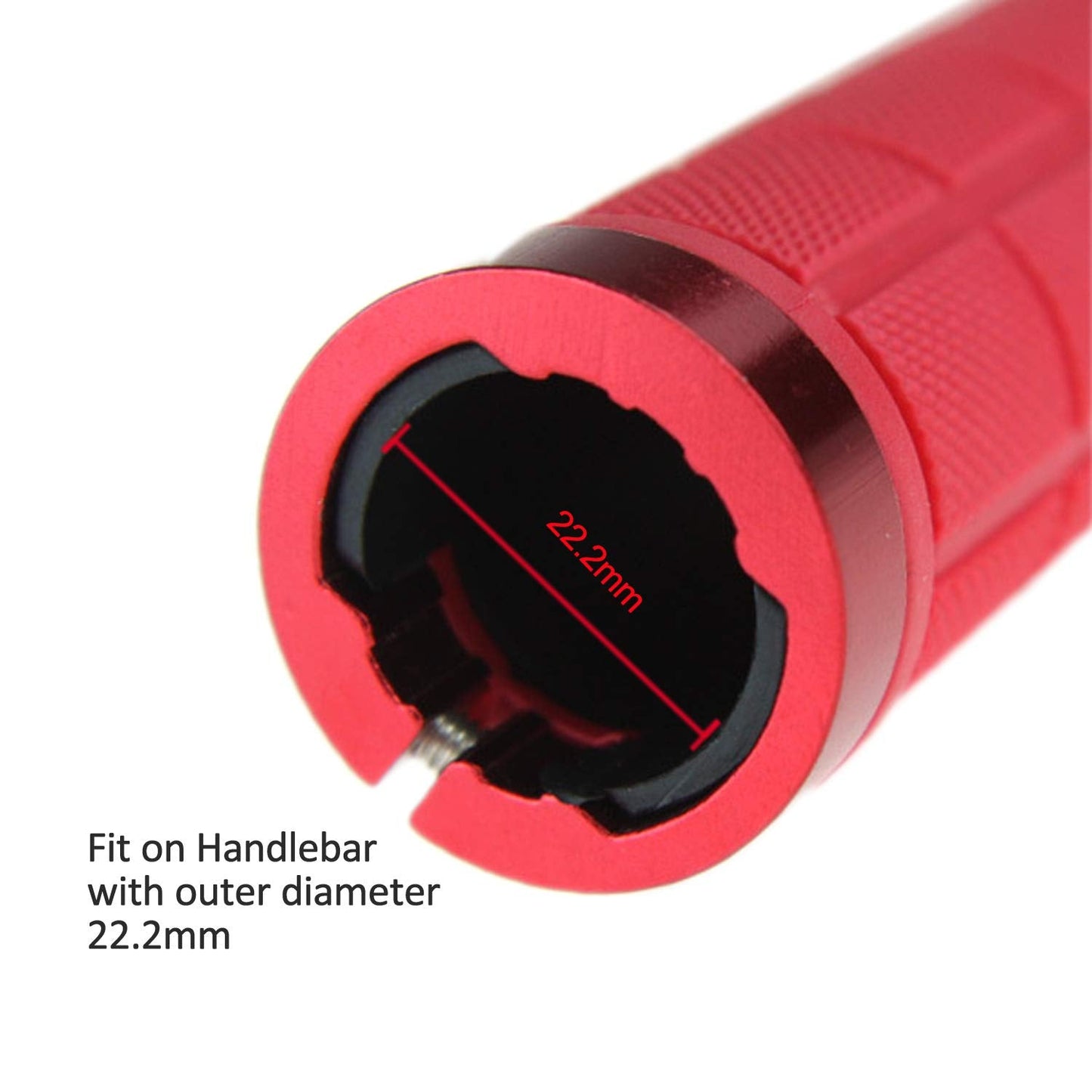 PLATT Bike Handlebar Grips Rubber Comfortable Bicycle Handle Grip for MTB/BMX with Plastic End Caps (Black A)
