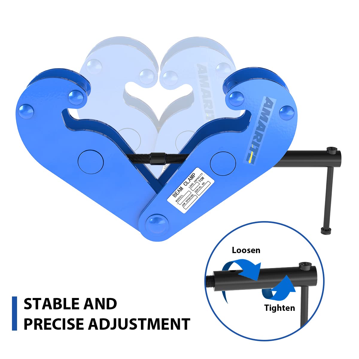 2 Pack AMARITE 1/4 Ton Compact Small Chain Hoist 550lbs Capacity Low-Profile Design with Dual Brakes & Vertical Beam Clamp 2200lbs (1 Ton) Working Load Limit