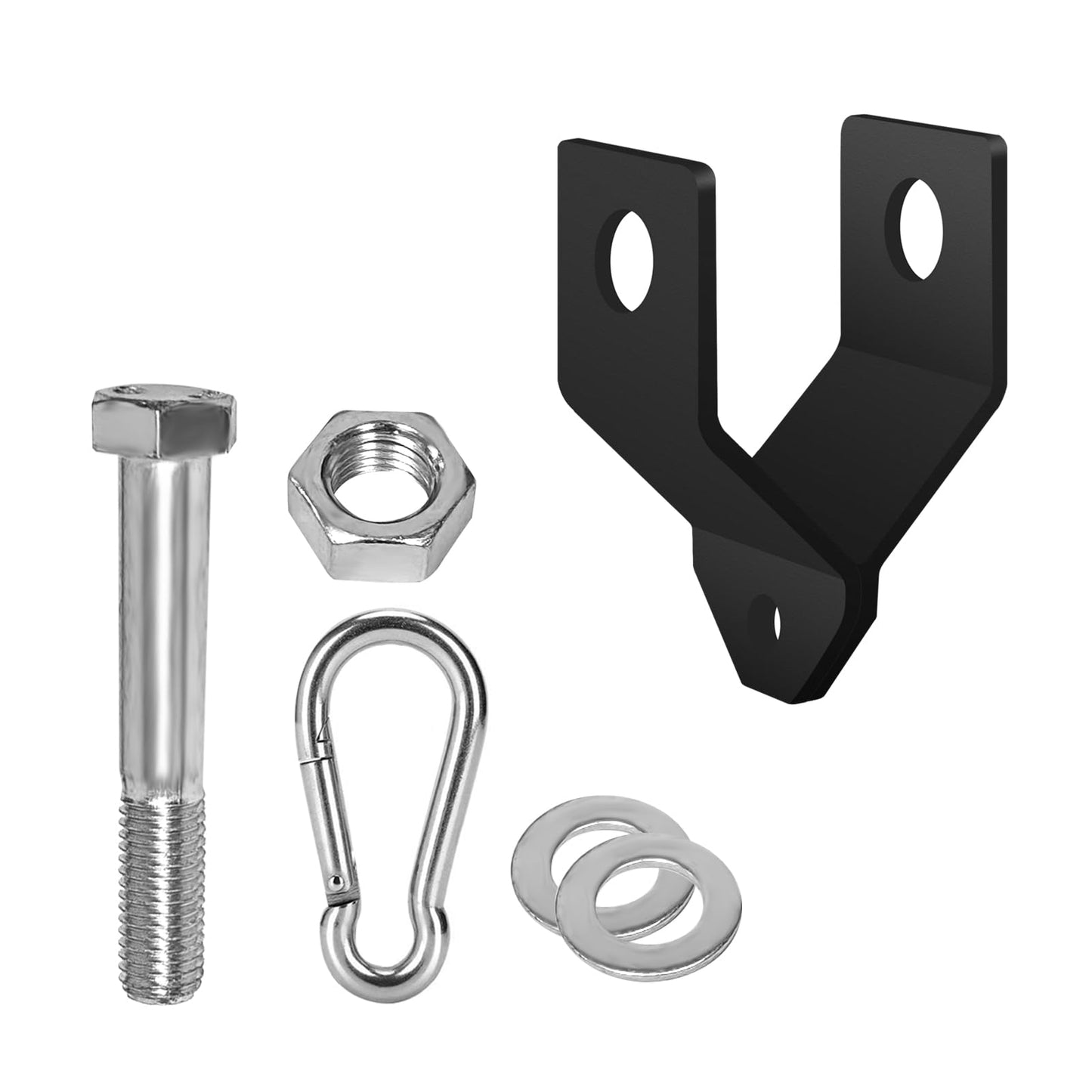 LHERUT Power Rack Shackle Band Attachment Custom Pulley System Accessories,Squat Rack Crossmember Shankle Bolts DIY Cage Add on LAT Pull Down Bar Tool for Grm (1‘’ Holes)