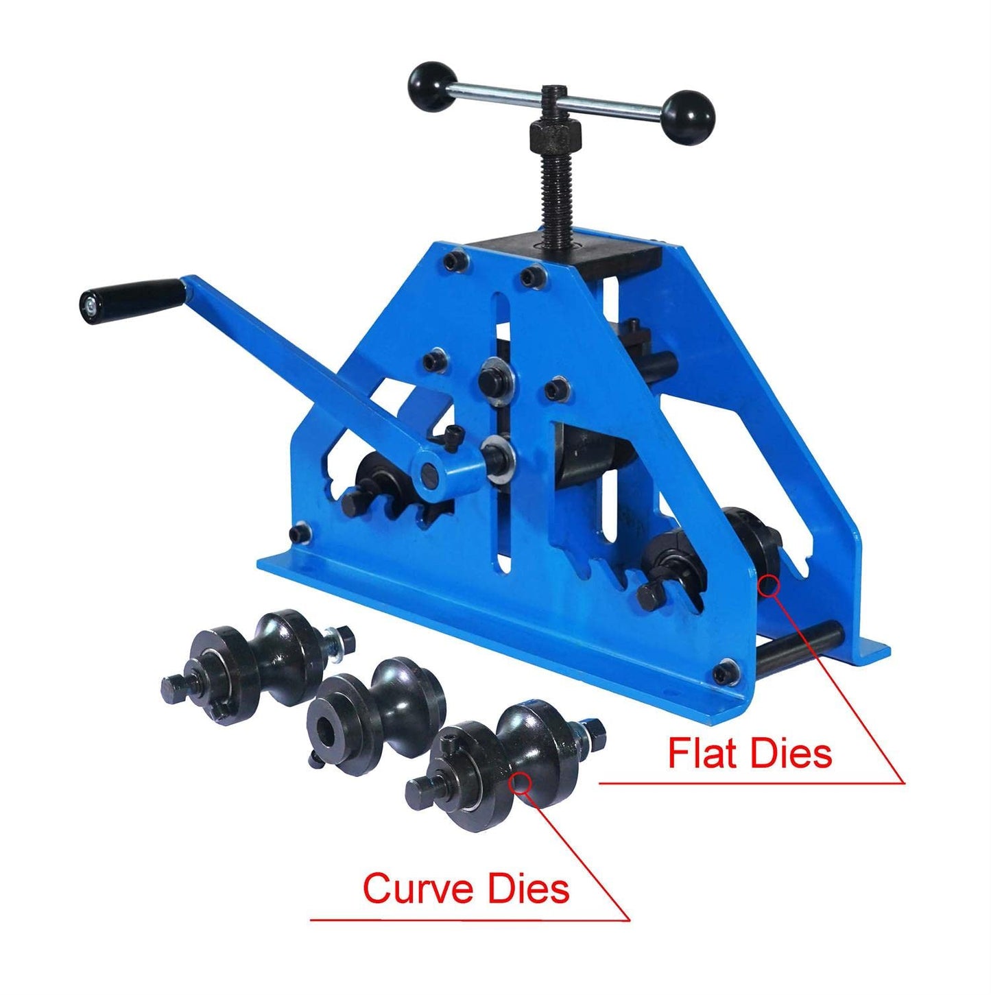 KASTFORCE KF5013 Tube Roller bender Pipe Rolling Machine With 6 Dies For Both Round And Square Tubes