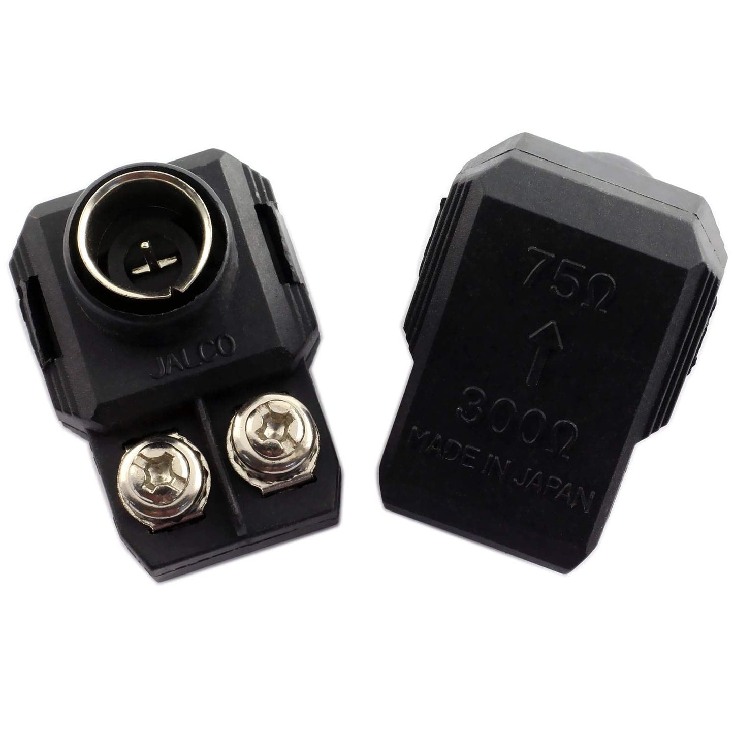 E-outstanding 2PCS 300 75 Antenna Matching Transformer Connector Ohm to Ohm Quick Push-On Plug UHF VHF FM Converter