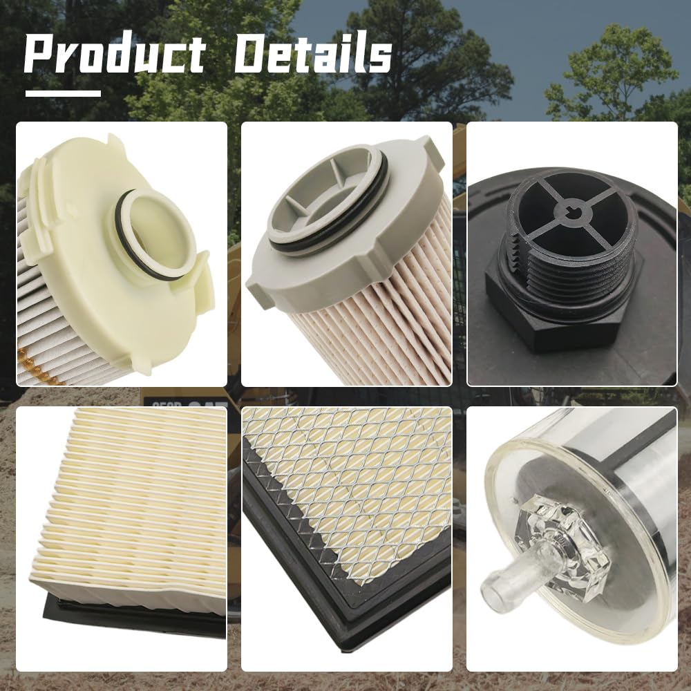 1000 Hours Maintenance Filter Kit, Fit for CAT 236D 242D 246D 259D 279D 289D 299D 299D2 262D 272D 272D2 257D, Complete Oil Change Service Filter Kit