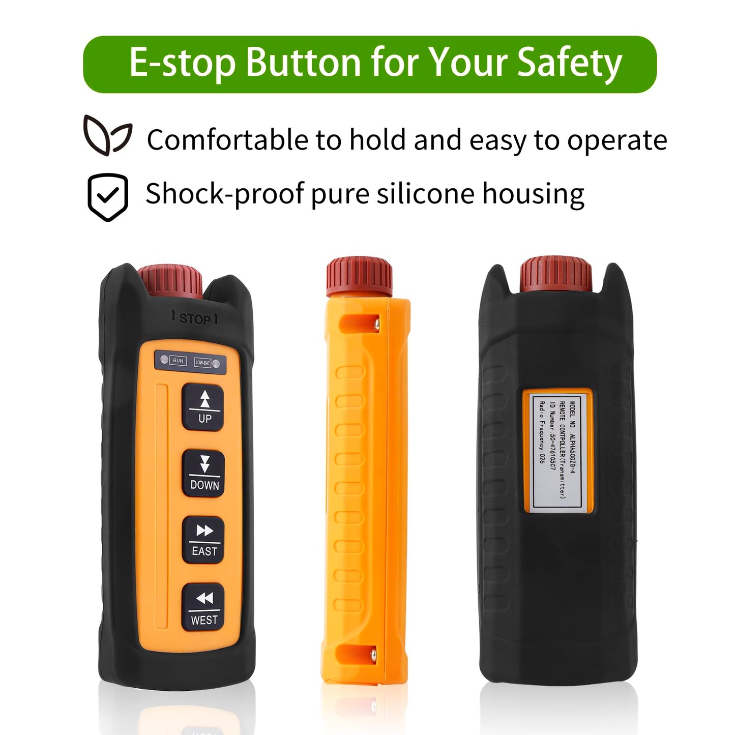 Wireless Overhead Hoist Crane Remote Control Mini 4-Channel 220V 380V Industrial Crane Winch Lift Radio Remote Controller Transmitters and Receiver