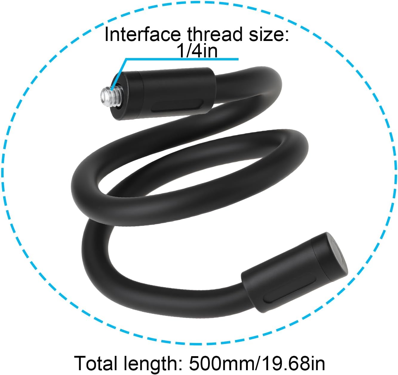 1/4'' Flexible Bracket Twist Mount Base Bracket for Crib Surveillance Camera Remote Care Device, Black