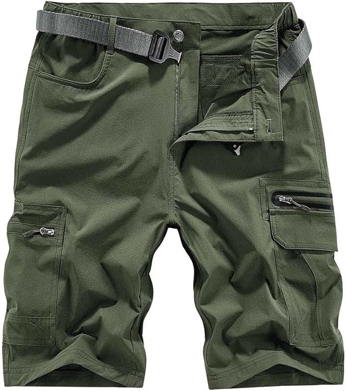 Quick Dry Hiking Shorts Men's Cargo Casual Outdoor 4-Way Stretchy Lightweight Summer Short with Multi Pockets 30-46 (No Belt)