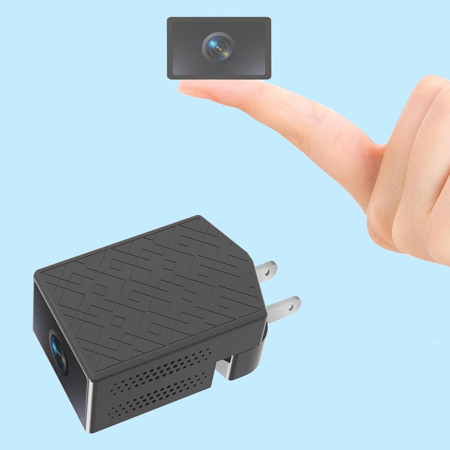 WKX 2K (W-C7) Mini Plug-in Security Camera with Rotating Lens, Night Vision, Motion Detection