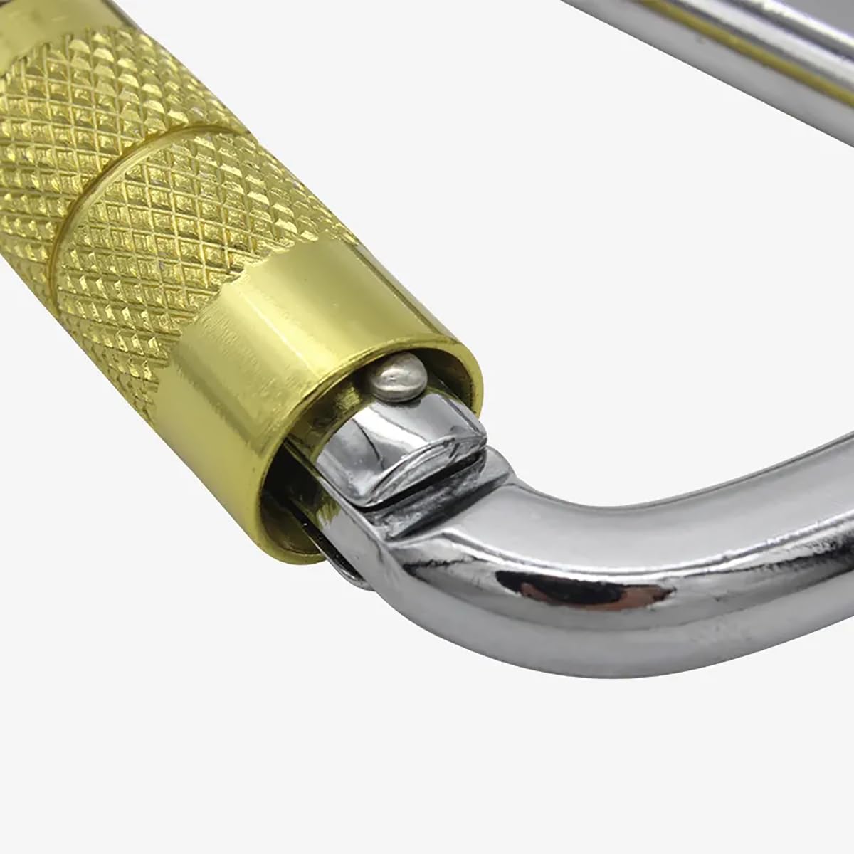 Auto Locking Carabiner 30KN=6500lbs Heavy Duty Large Clip Climbing Carabiner Twist Lock Carabiners for Rock Climbing, Camping, Gym,Rescue (CE Rated,D Shape),Gold
