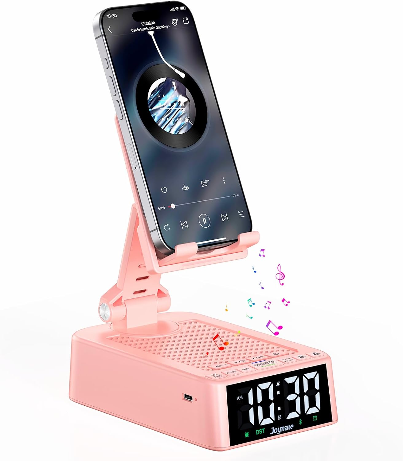 Joymate 360 Gifts for Women Girls, Phone Stand with Bluetooth Speaker Rotable Angle Adjustable Cell Phone Holder