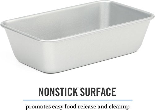 Martha Stewart Gallen 9-Inch Nonstick Carbon Steel Loaf Pan - Durable Bakeware for Bread, Meatloaf & Cakes