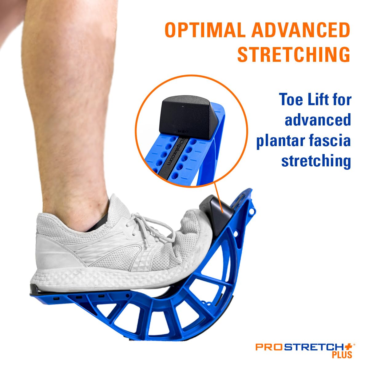 ProStretch Plus, Customizable/Adjustable Calf Stretcher and Foot Rocker for Plantar Fasciitis, Achilles Tendonitis, and Tight Calves