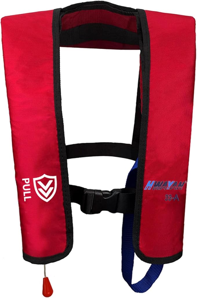 Automatic/Manual Inflatable Life Jacket| Inflatable PFD Kayak Vest Adult| Life Vest for Adults| Outdoor Water Sports| Supports up to 330 lbs|33g of Carbon Dioxide Cylinder