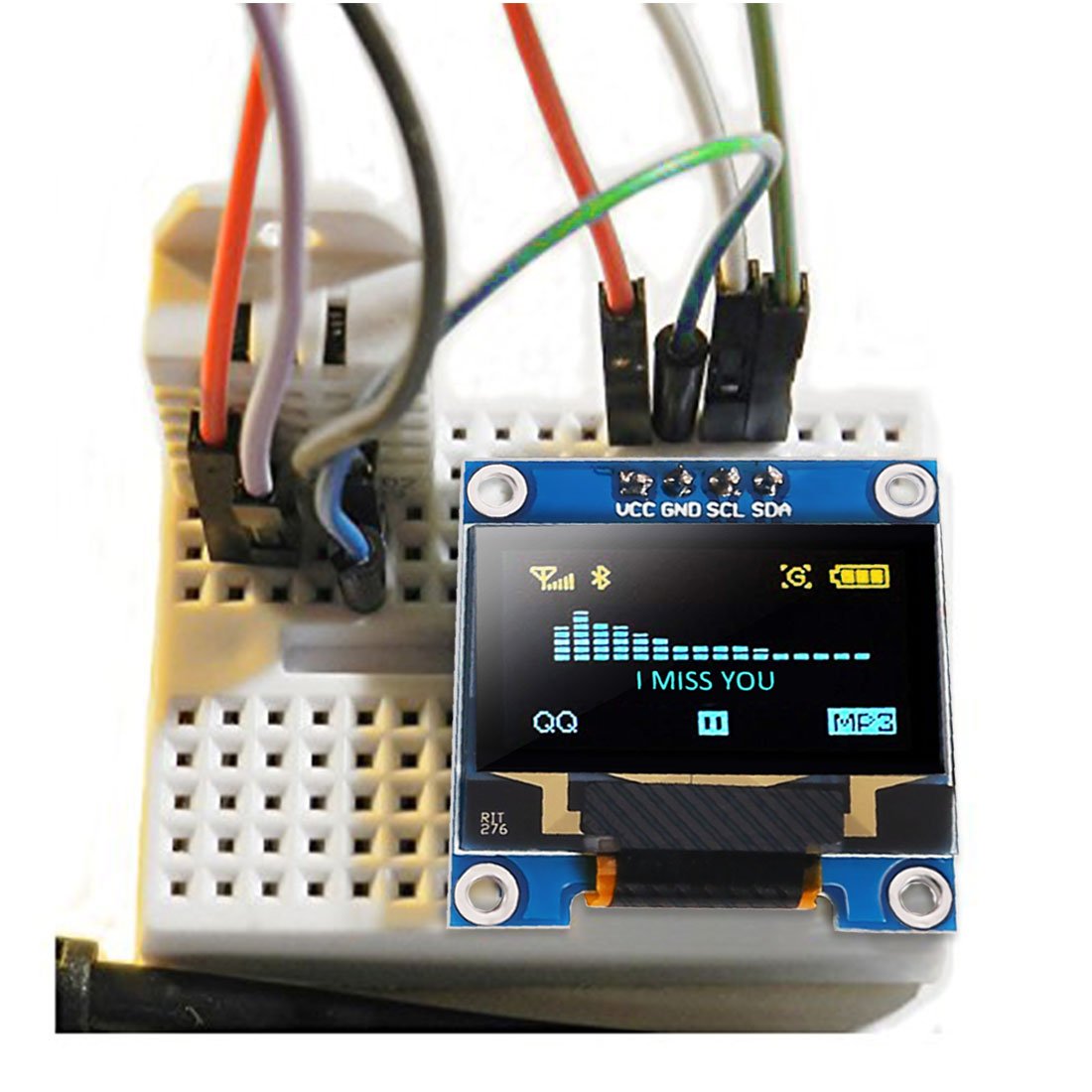 0.96 inch i2c 0.96" 12864 /3.3V-5V 128 64 51 Msp420 Stim32 Dorhea OLED Display Module IIC Serial LCD Screen LED Module