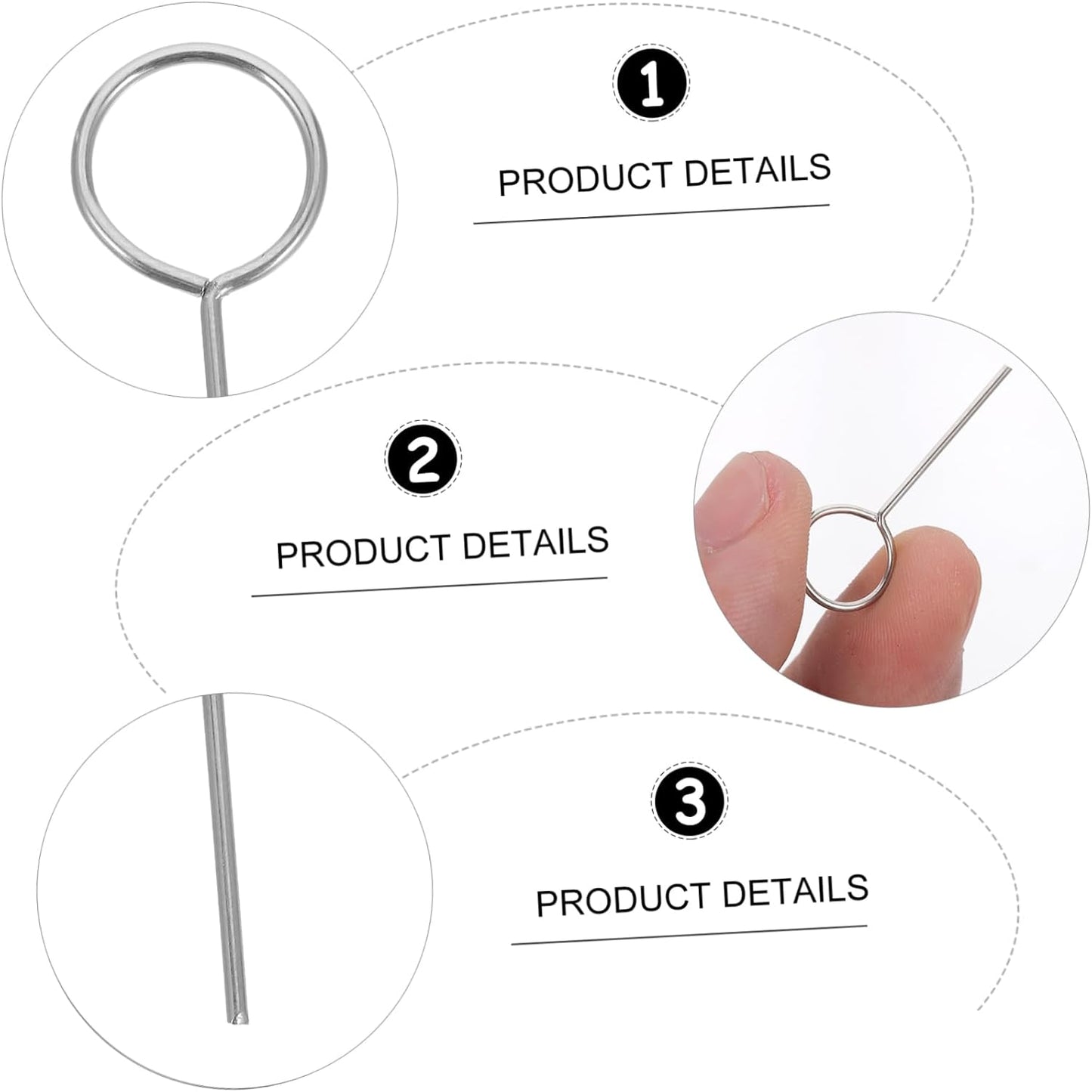 500pcs OSALADI Sim Card Tray Ejector Sim Removal Tool for All Smartphones Needles for Phone Use