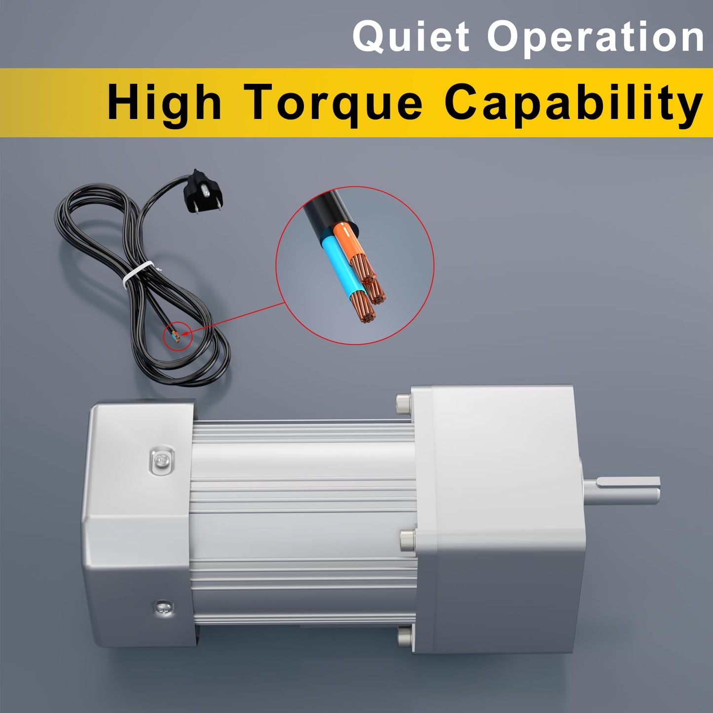 Bemonoc High Torque Electric AC Gear Motor Low Speed 15Rpm, Variable Speed Motor 110V 200W Output Shaft 18mm + Reversible Speed Governor for Metal Cutting Machine Tools