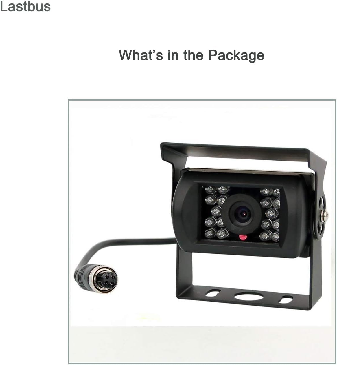 LASTBUS 4 GX12-4 Backup Camera, Reversing Camera, Waterproof Night Vision Wide View Angle Rear View Camera with Pin