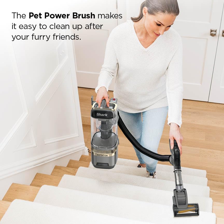 Shark Rotator Lift-Away Vacuum Cleaner - No Hair Wrap & HEPA Filter | Lightweight Pet Hair Vacuum | Silver