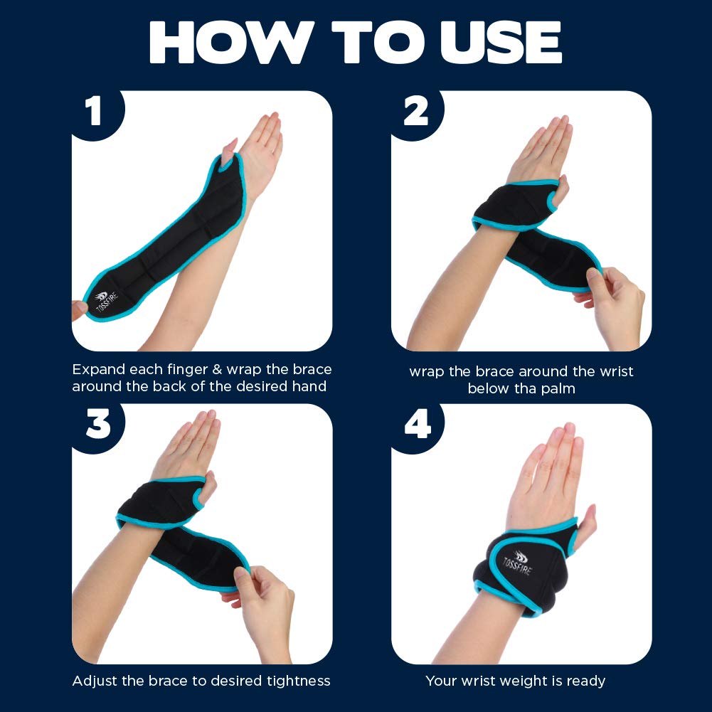 Wrist Weights for Women Set of 2 with Thumb Loops, Wrist Weight Pair for Walking Pilates Workout Strength Training Fitness Exercise Gift for Women and Men