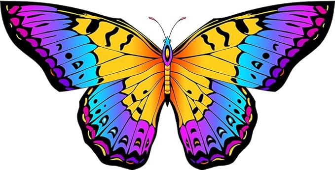 HONBO Butterfly Kites for Kids & Adults,55" x 28" Large Beginner Kite for Kids Ages 4-8,Easy to Fly for Beginners, Each Kite with 300ft Line Handle,Beach Kites for Outdoor Activities & Family Trip