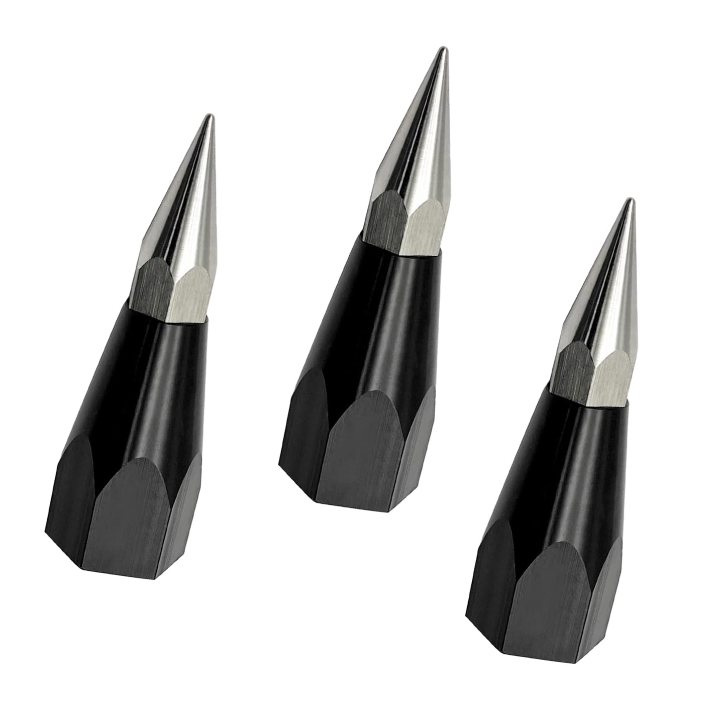 3 PCS Replaceable Steel Tip for GPS Prism Pole Thread Sharp Point 5/8" x 11 TPI for Surveying Rod Prism Easy Installation