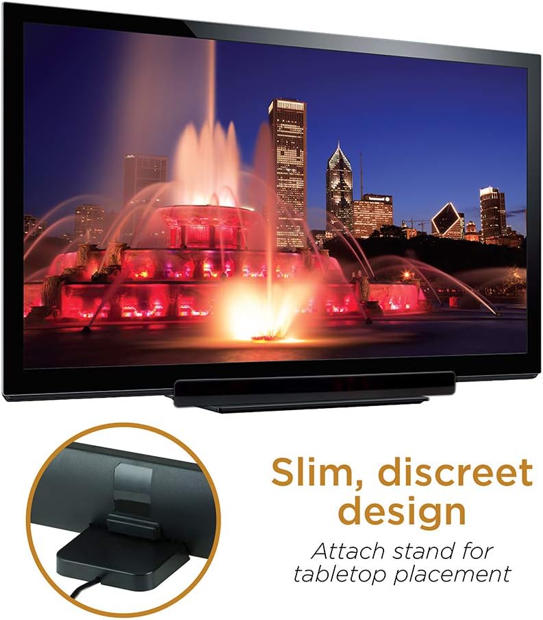 UltraPro 4K 1080P 47331 Amplified TV Antenna, Indoor Bar Design, Long Range, Supports HD Digital VHF UHF, Smart TV