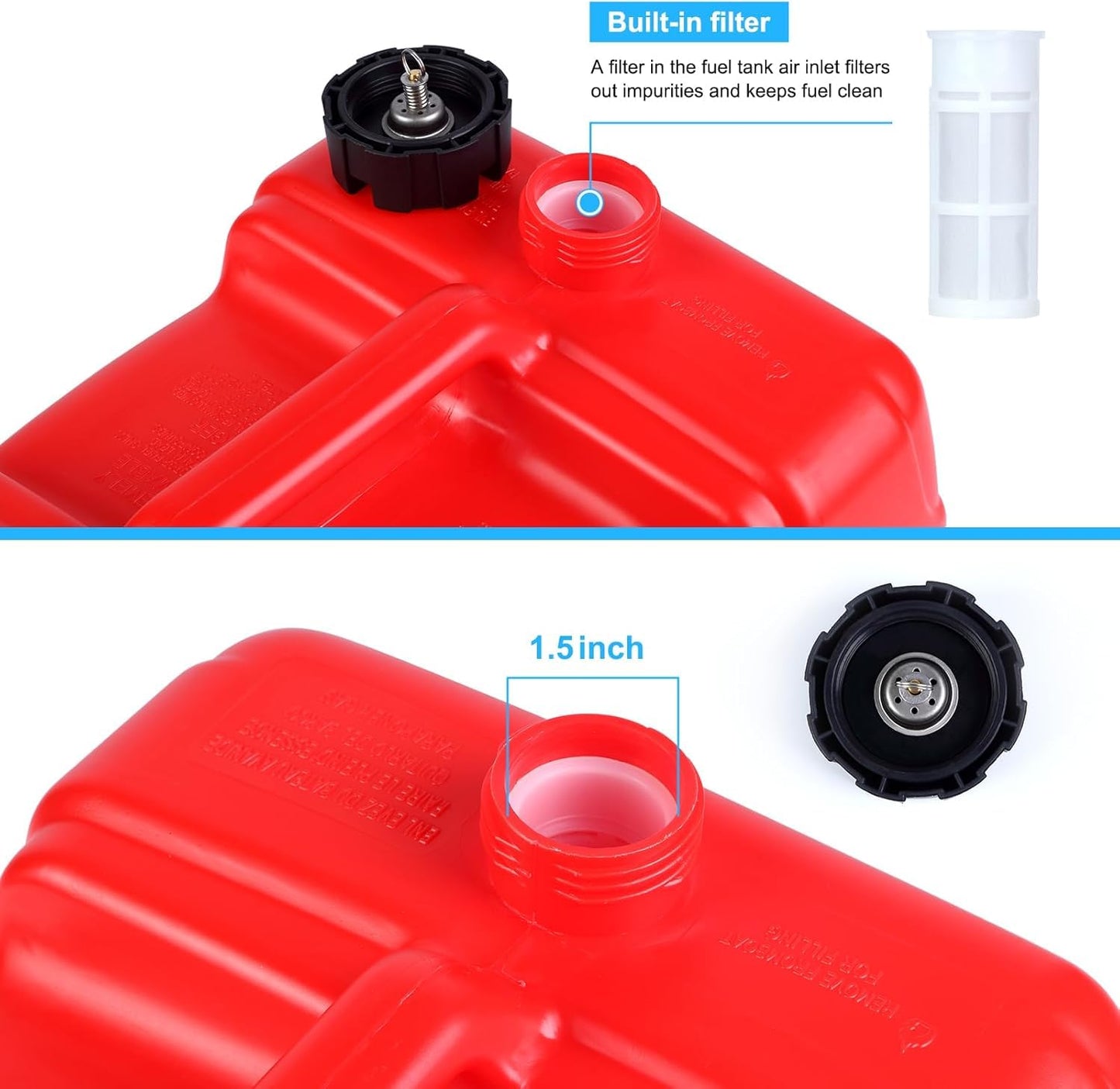 EPA-Compliant 3 Gallon Marine Tank – Leak-Resistant Portable Storage for Boating, Outboard Motors & Outdoor Power Equipment